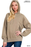 Zenana French Terry Pigment Dye & Enzyme Washing Hoodie - Trendsi - Flyclothing LLC