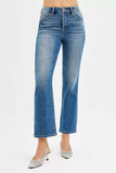RISEN Tummy Control High Rise Crop Straight Jeans - Trendsi - Flyclothing LLC