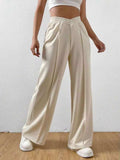 Elastic Waist Wide Leg Pants - Trendsi - Flyclothing LLC