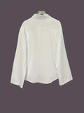 Collared Neck Long Sleeve Shirt - Trendsi - Flyclothing LLC