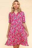 Haptics Johnny Collar Babydoll Dress with Side Pockets - Trendsi - Flyclothing LLC