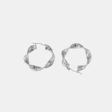 Titanium Steel Twisted Earrings - Trendsi - Flyclothing LLC