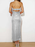 Sequin Cutout Tube Dress - Trendsi - Flyclothing LLC