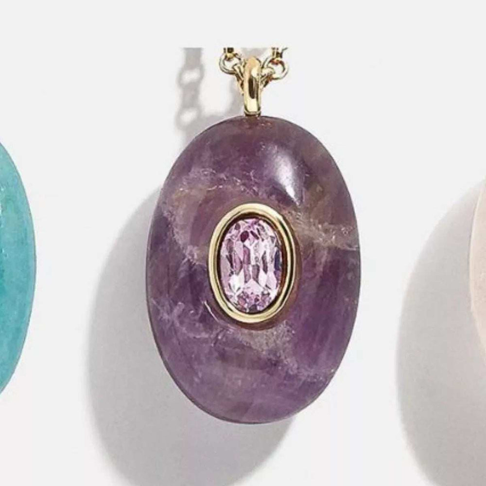 Natural Stone Pendant Necklace - Trendsi - Flyclothing LLC