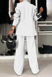 Full Size Contrast Lapel Collar Top and Pants Set - Trendsi - Flyclothing LLC
