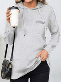 Drawstring Long Sleeve Hoodie - Trendsi - Flyclothing LLC