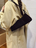 Vintage Suede Hobo Shoulder Bag - Trendsi - Flyclothing LLC