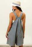 BiBi Star Rhinestone Washed Wide Leg Shortalls - Trendsi - Flyclothing LLC