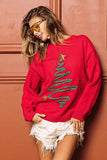 BiBi Sequin Star Tinsel Christmas Sweater - Trendsi - Flyclothing LLC