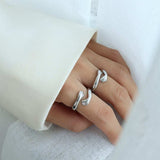 Titanium Steel Hug Bypass Ring - Trendsi - Flyclothing LLC