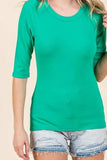 Mittoshop Round Neck Half Sleeve T-Shirt - Trendsi - Flyclothing LLC