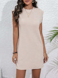 Round Neck Cap Sleeve Mini Dress with Pockets - Trendsi - Flyclothing LLC