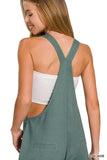 Zenana Woven Knot Strap Overalls - Trendsi - Flyclothing LLC