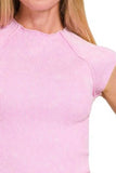 Zenana Washed Ribbed Seamless Top - Trendsi - Flyclothing LLC