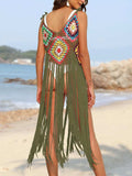 Fringe Spaghetti Strap Cover-Up - Trendsi - Flyclothing LLC