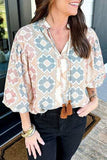 Tassel Tie Neck Balloon Sleeve Blouse - Trendsi - Flyclothing LLC