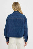RISEN Button Up Long Sleeve Denim Shacket - Trendsi - Flyclothing LLC