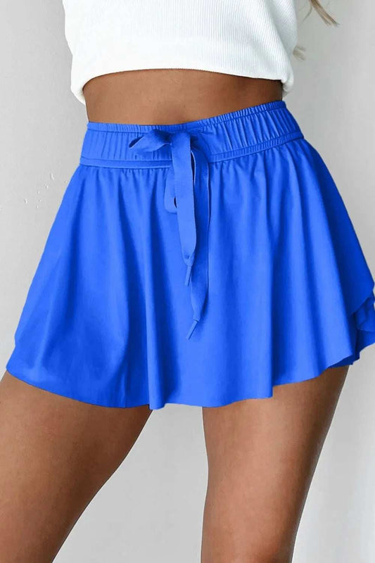 Drawstring Active Skorts - Trendsi - Flyclothing LLC