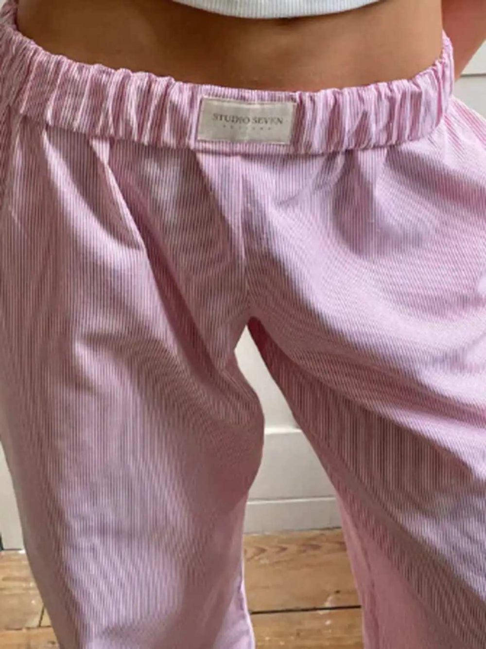 Elastic Waist Wide Leg Pants - Trendsi - Flyclothing LLC