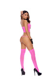 Elegant Moments Neon Pink Np Top, G-String & Stockings 8680np - Elegant Moments - Flyclothing LLC