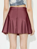 Ruched Mini Skirt with Zipper - Trendsi - Flyclothing LLC