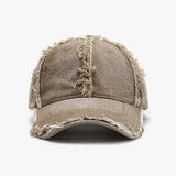 Raw Hem Cotton Baseball Cap - Trendsi - Flyclothing LLC