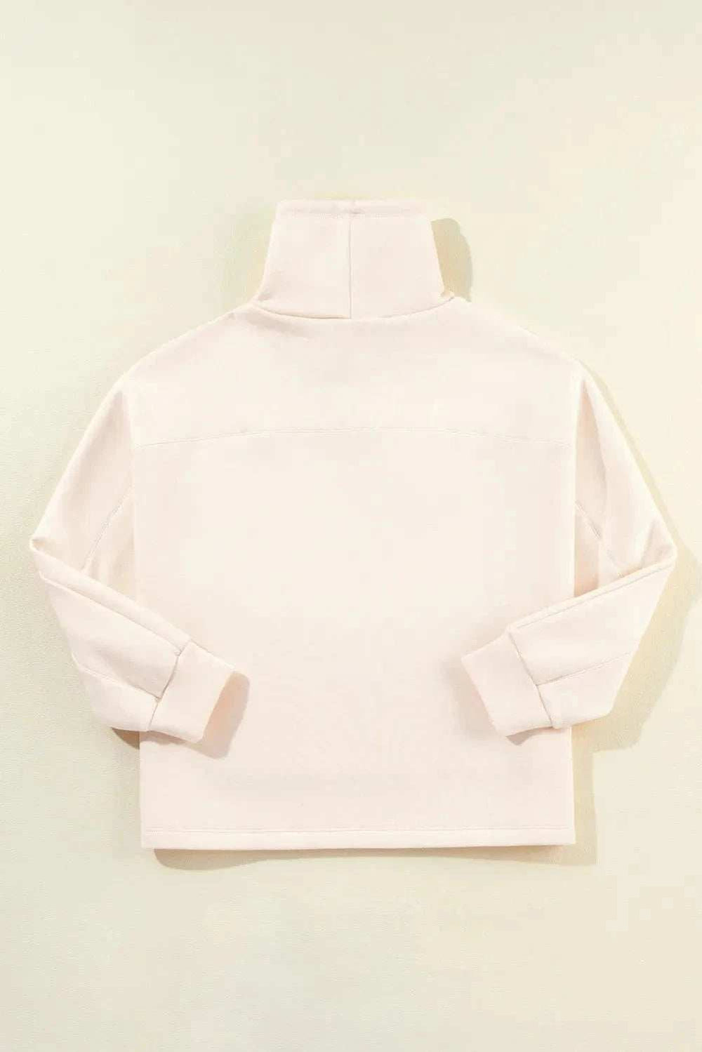 Drawstring Turtleneck Long Sleeve Sweatshirt - Trendsi - Flyclothing LLC
