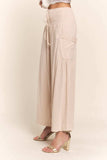 J.NNA Smocked Waist Boho Wide Leg Pants with Pockets - Trendsi - Flyclothing LLC