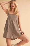 Aemi+Co Plaid Square Neck Romper - Trendsi - Flyclothing LLC