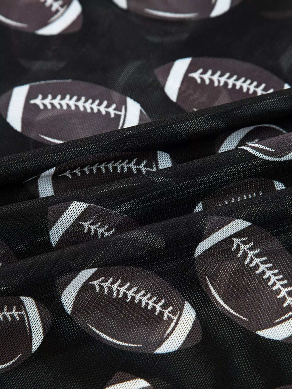 Game Day Mesh Sheer Long Sleeve Top - Trendsi - Flyclothing LLC