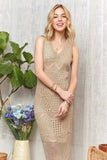 ADORA Lurex Crochet Dress with Lining - Trendsi - Flyclothing LLC