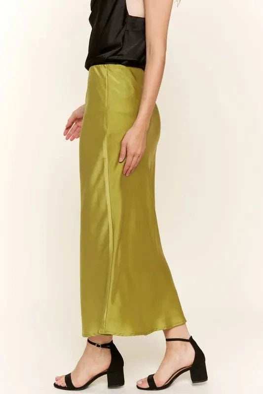 And The Why Satin Midi Skirt - Trendsi - Flyclothing LLC