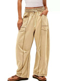 Drawstring Wide Leg Pants - Trendsi - Flyclothing LLC