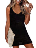 Openwork Scoop Neck Cover Up - Trendsi - Flyclothing LLC