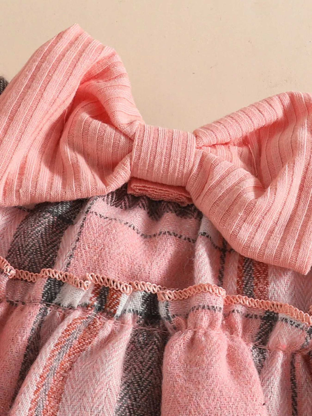 Children's Ruffled Ribbed Bodysuit and Skirt Set with Headband - Trendsi - Flyclothing LLC