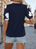 Printed Round Neck Short Sleeve T-Shirt - Trendsi - Flyclothing LLC