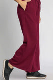 Umgee Full Size Drawstring Wide Leg Pants with Pockets - Trendsi - Flyclothing LLC