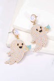 Ghost Shape Synthetic Pearl Dangle Earrings - Trendsi - Flyclothing LLC