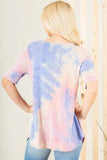 Heimish Full Size Crisscross Tie Dye Babydoll Top Plus Size - Trendsi - Flyclothing LLC