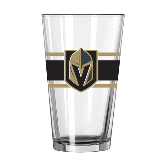 Vegas Golden Knights 16oz Stripe Pint Glass - Logo Brands - Flyclothing LLC