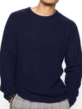 Men's Full Size Round Neck Long Sleeve Sweater Plus Size - Trendsi - Flyclothing LLC