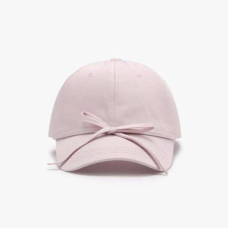 Tied Bow Cotton Baseball Cap - Trendsi - Flyclothing LLC