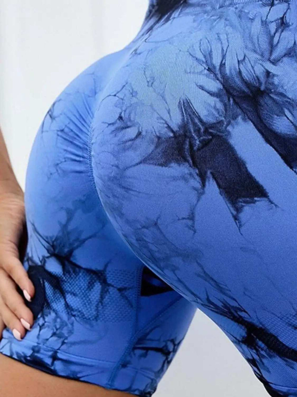 Tie-Dye High Waist Active Shorts - Trendsi - Flyclothing LLC