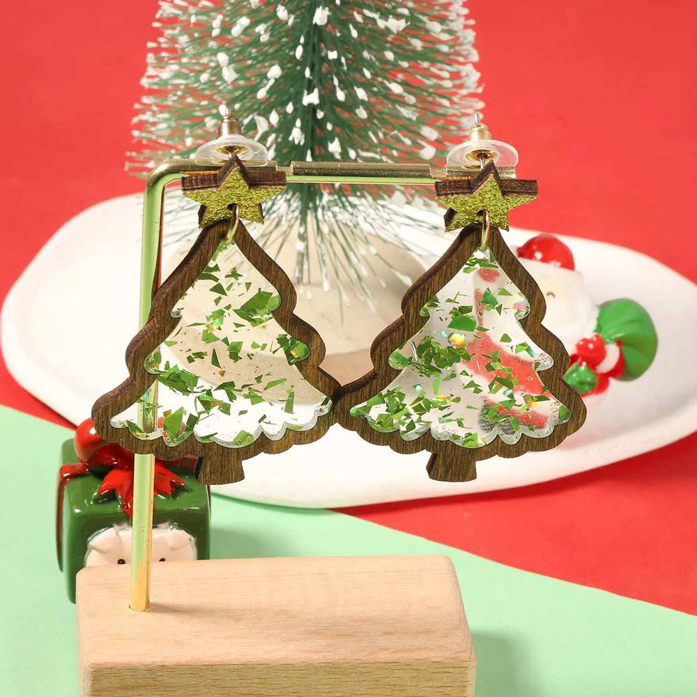 Christmas Tree Star Earrings - Trendsi - Flyclothing LLC
