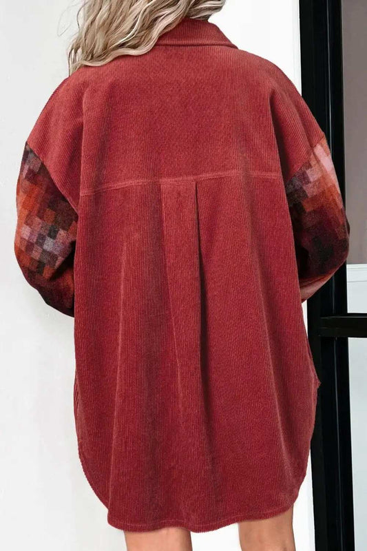 Button Up Long Sleeve Jacket - Trendsi - Flyclothing LLC