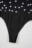 Heart Square Neck Long Sleeve Bodysuit - Trendsi - Flyclothing LLC