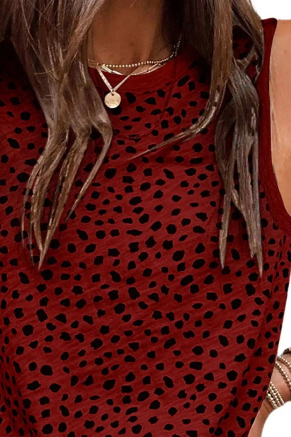 Printed Round Neck Tank - Trendsi - Flyclothing LLC