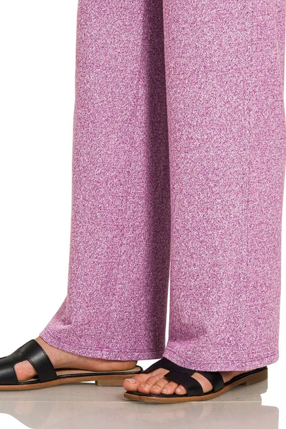 Zenana Soft Melange Short Sleeve Tee & Long Pants Set - Trendsi - Flyclothing LLC