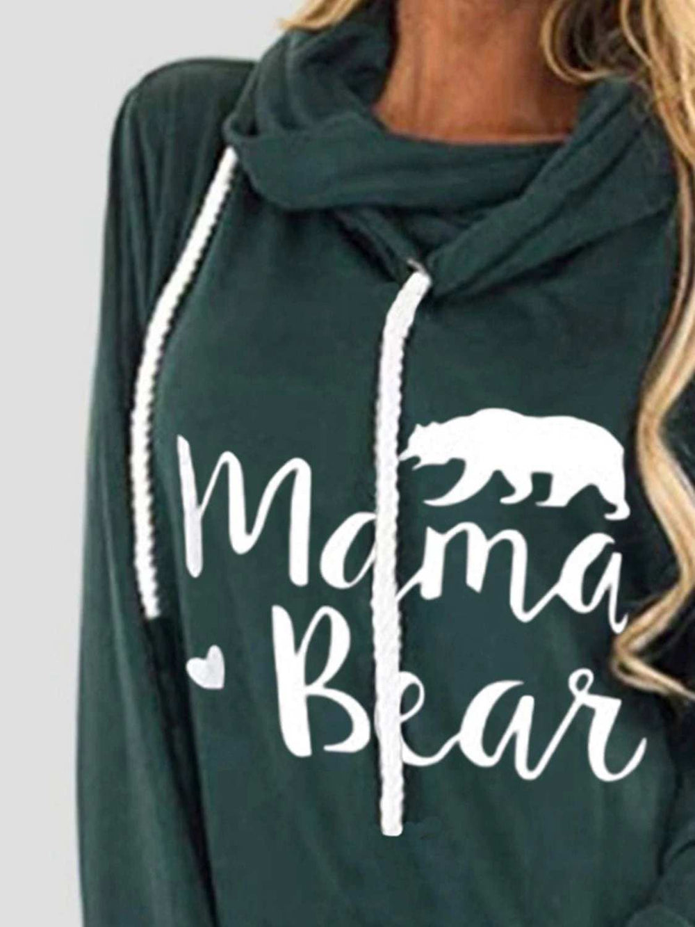 Drawstring Letter Graphic Long Sleeve Hoodie - Trendsi - Flyclothing LLC