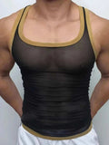 Men's Contrast Trim Wide Strap Tank - Trendsi - Flyclothing LLC